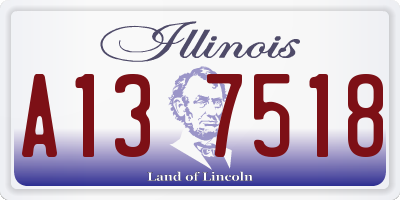 IL license plate A137518