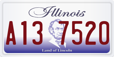 IL license plate A137520