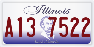 IL license plate A137522