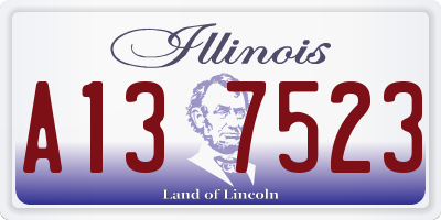 IL license plate A137523