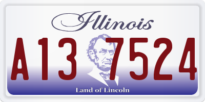 IL license plate A137524