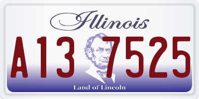 IL license plate A137525
