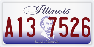 IL license plate A137526