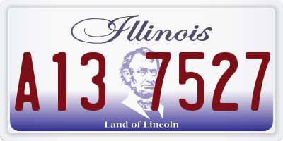IL license plate A137527