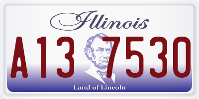 IL license plate A137530