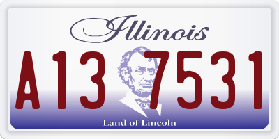 IL license plate A137531