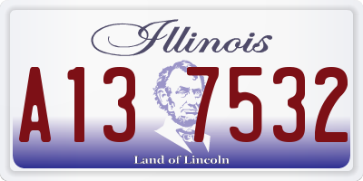 IL license plate A137532