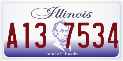 IL license plate A137534