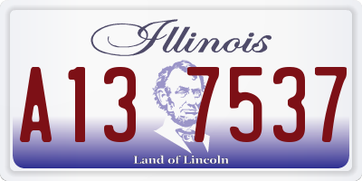 IL license plate A137537