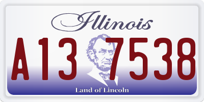 IL license plate A137538