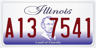 IL license plate A137541