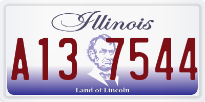 IL license plate A137544