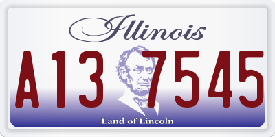 IL license plate A137545