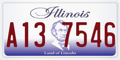 IL license plate A137546