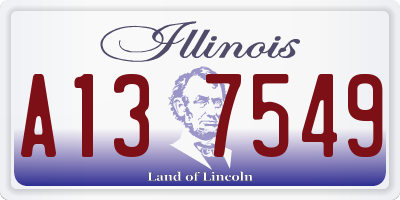 IL license plate A137549