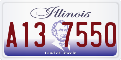 IL license plate A137550