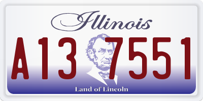 IL license plate A137551
