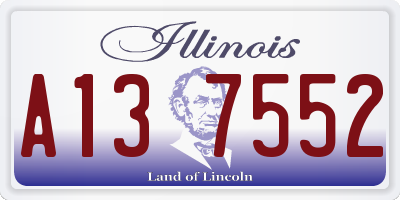 IL license plate A137552