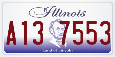 IL license plate A137553