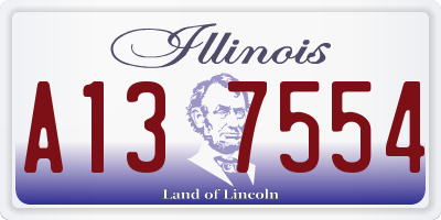 IL license plate A137554