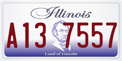 IL license plate A137557