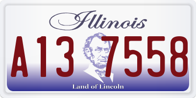 IL license plate A137558