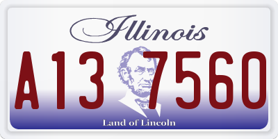 IL license plate A137560