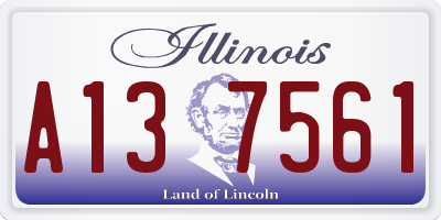 IL license plate A137561