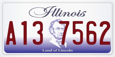 IL license plate A137562