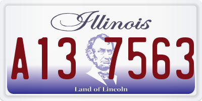 IL license plate A137563