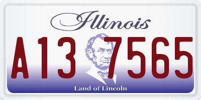 IL license plate A137565