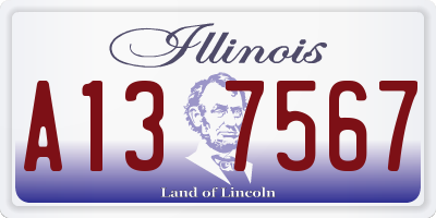 IL license plate A137567