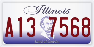 IL license plate A137568