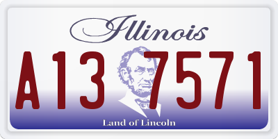 IL license plate A137571