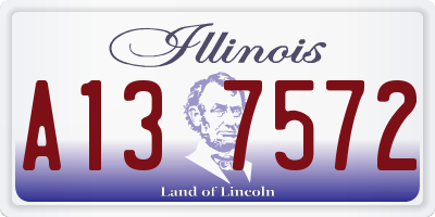 IL license plate A137572