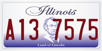 IL license plate A137575