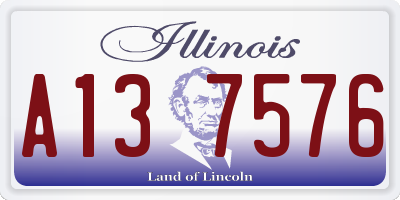 IL license plate A137576