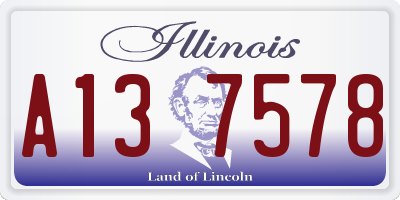 IL license plate A137578