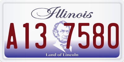 IL license plate A137580