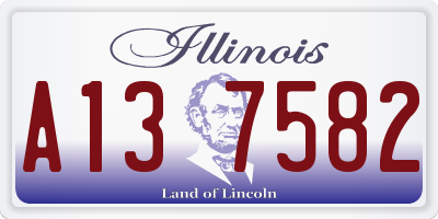 IL license plate A137582