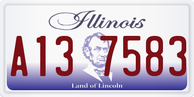 IL license plate A137583