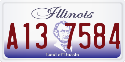 IL license plate A137584