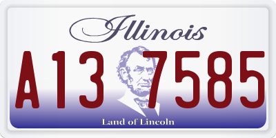 IL license plate A137585