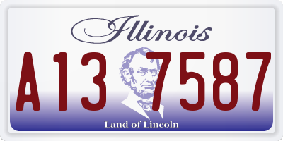 IL license plate A137587