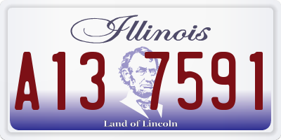 IL license plate A137591