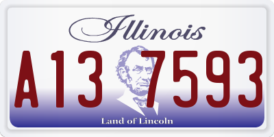 IL license plate A137593