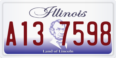 IL license plate A137598