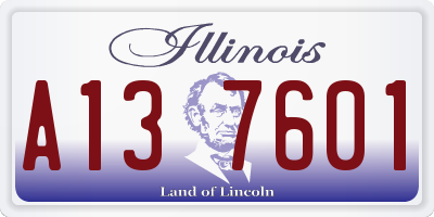IL license plate A137601