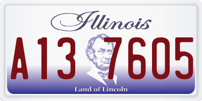 IL license plate A137605