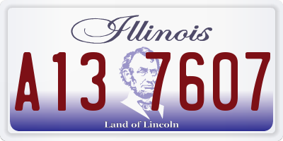 IL license plate A137607